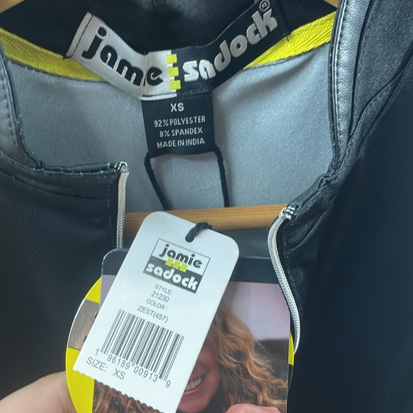 Jamie Sadock NWT Sleeveless Patterned 1/4 Zip Golf Shirt Zest 457 - Picture 4 of 6